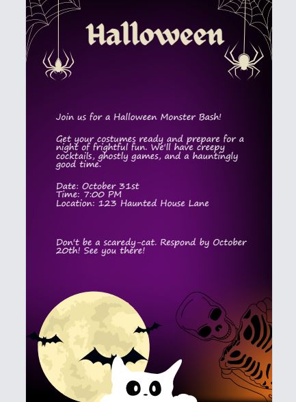 halloween party invitation text 1
