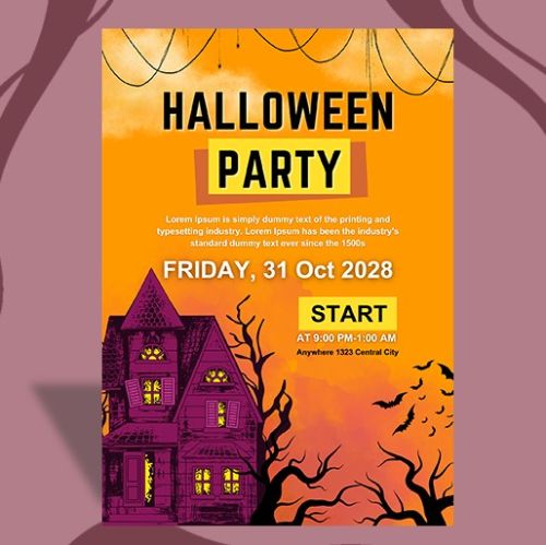 poster per la festa di Halloween