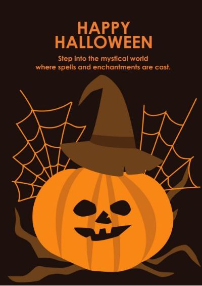 halloween poster with witchy quote 2