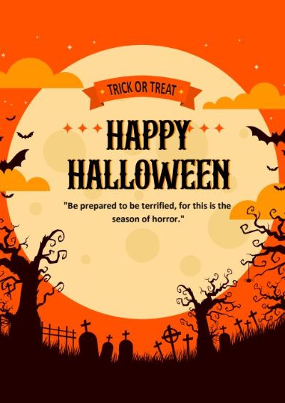 Halloween Poster mit Horror Zitat 2