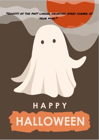 poster di halloween con citazione spaventosa 1