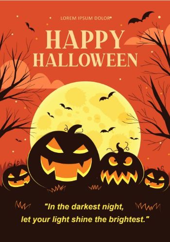 Poster mit inspirierendem Halloween-Zitat