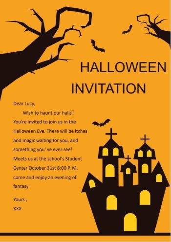 halloween invitation template 4