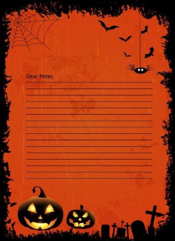 red halloween letter template 5