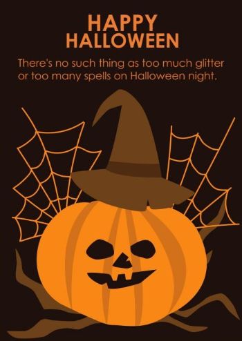poster with witchy halloween quote