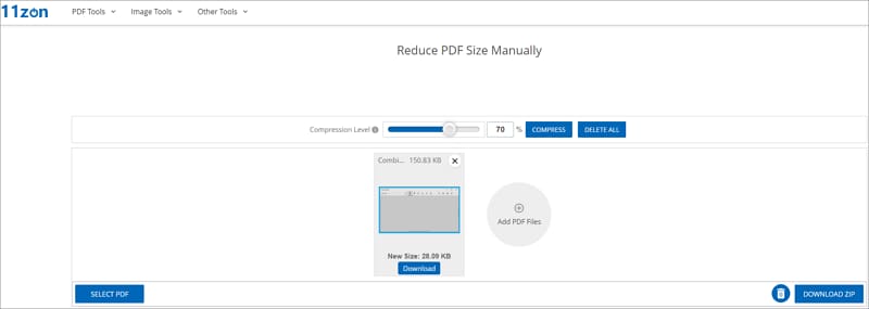 reduce pdf size manually