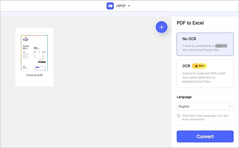 scanned pdf to excel online