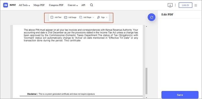 how to edit text in pdf online free
