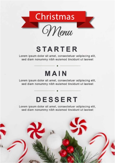 berry christmas menu