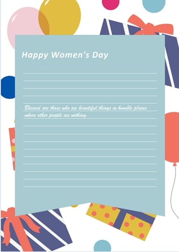 blessed womens day quote template