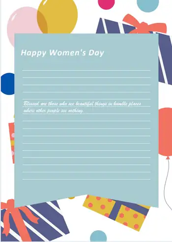 International Women's Day Strong Quotes Template - Edit Online & Download  Example