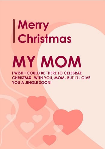 Frase de tarjeta de navidad para mamá