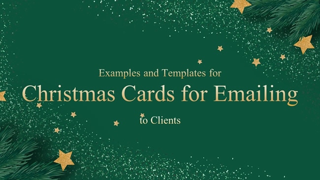 envoi de cartes de Noël par e-mail