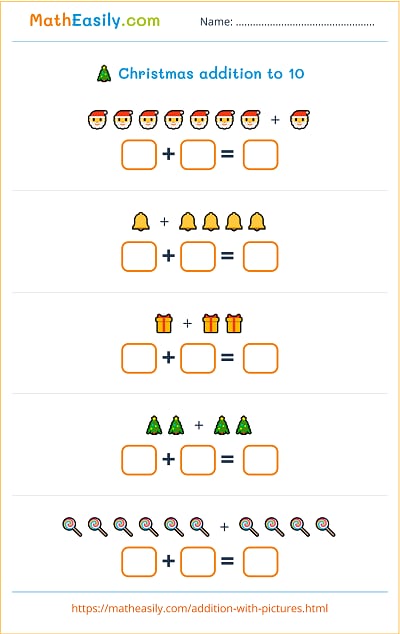 christmas math worksheet