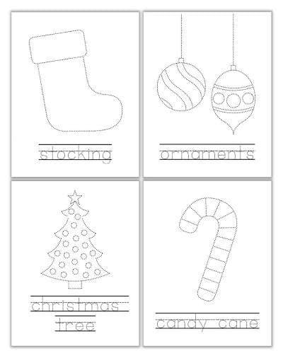 christmas tracing worksheet