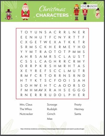 christmas word search free printable in pdf