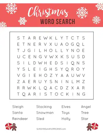 Christmas Word Search Puzzle Book For Seniors : Relaxing Large