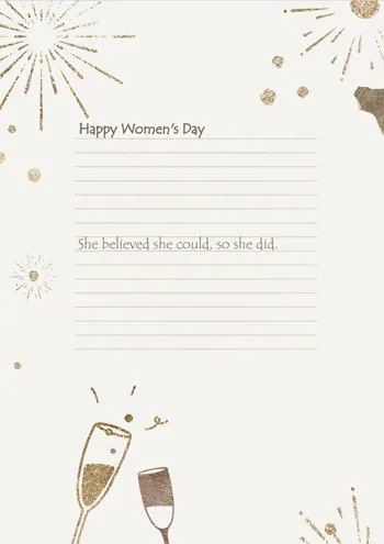 cute womens day quote template