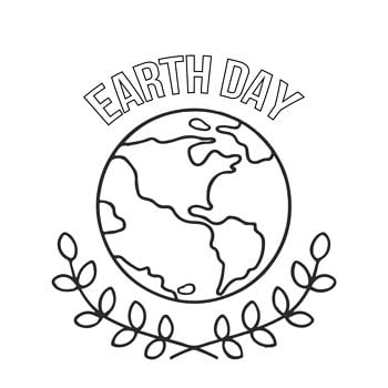 cute earth and heart coloring page
