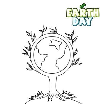 abstract earth day coloring page