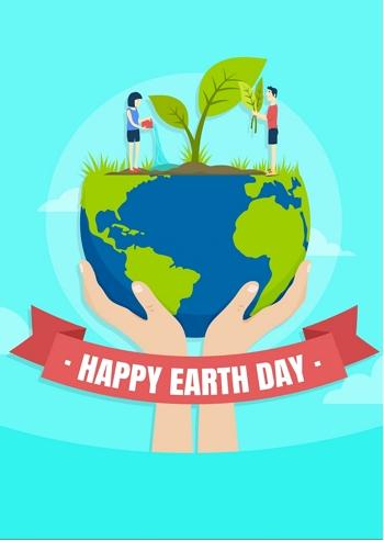 happy earth day poster template