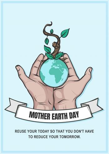 mother earth day card template