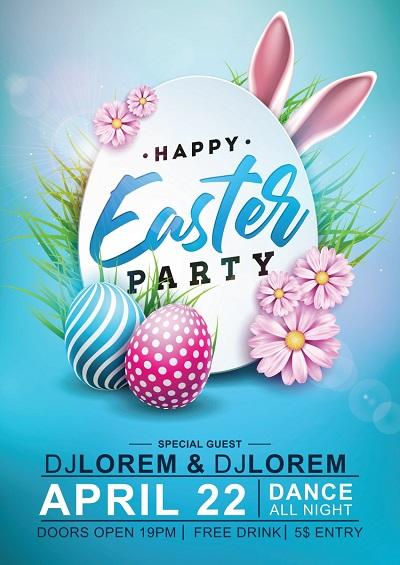 easter party flyer template