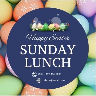 easter lunch flyer template
