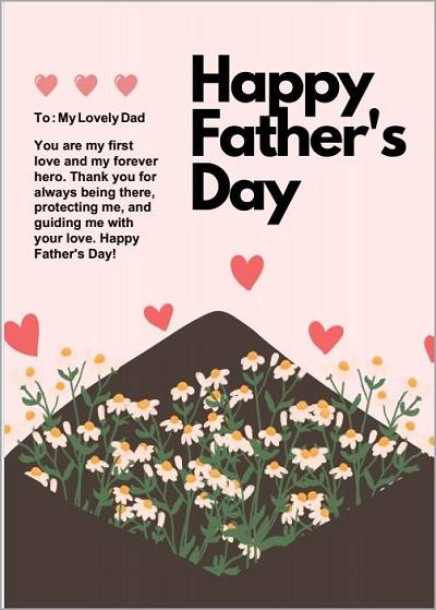 fathers day card from a daughter
