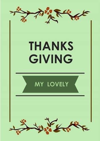 green thanksgiving card