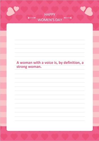happy womens day quote template