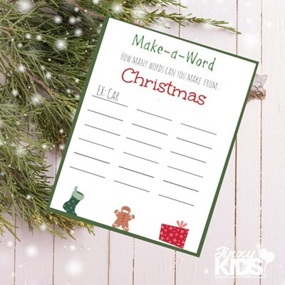 make a word christmas game