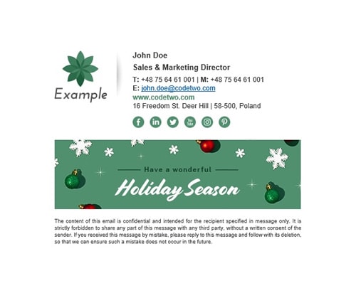 merry christmas email signature design 1