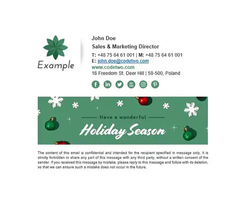 merry christmas email signature design 1