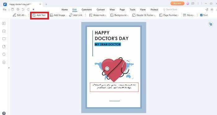 personalize doctors day card template
