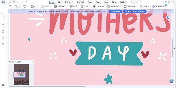 edit mothers day card for sister