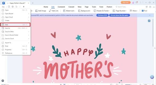 customize mothers day card printable pdf