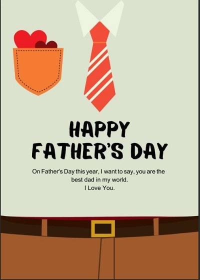 my beloved fathers day card template