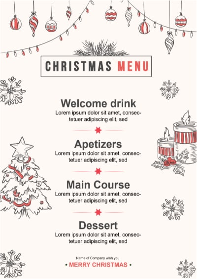 rustic christmas menu