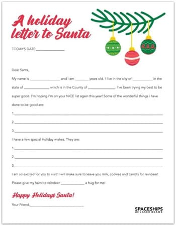 letter to santa template