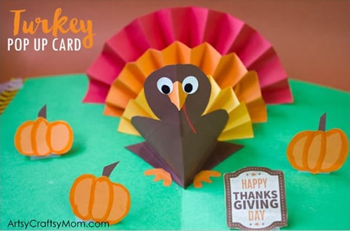 thanksgiving pop up turkey card