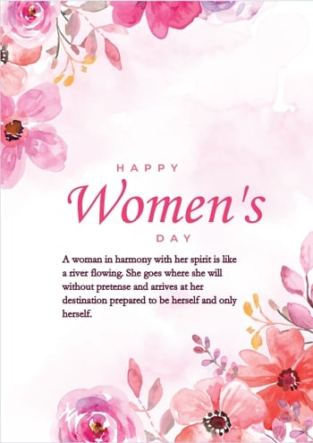 unique happy womens day quote template