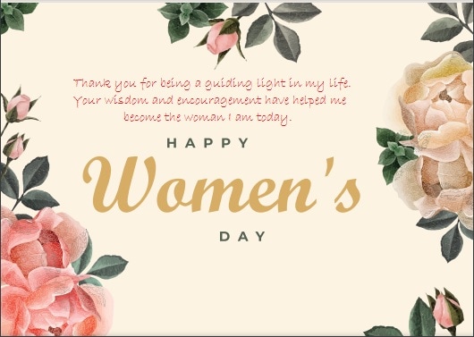womens day card 