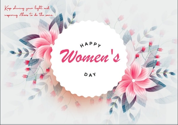 womens day card template 