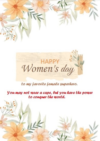pritable womens day card