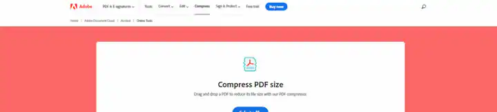 usar o acrobat online para compactar pdf