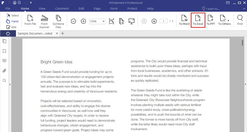 افضل محول من PDF الى Excel