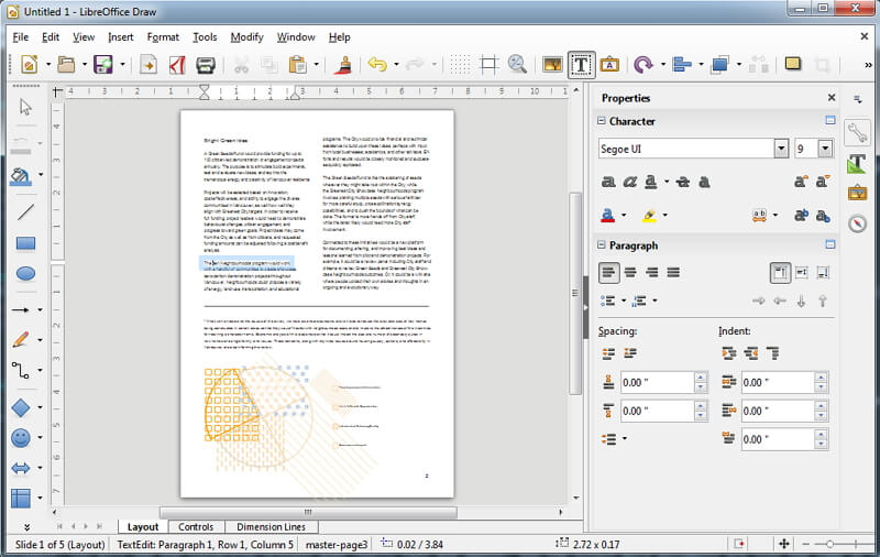 استيراد pdf إلى برنامج Libreoffice