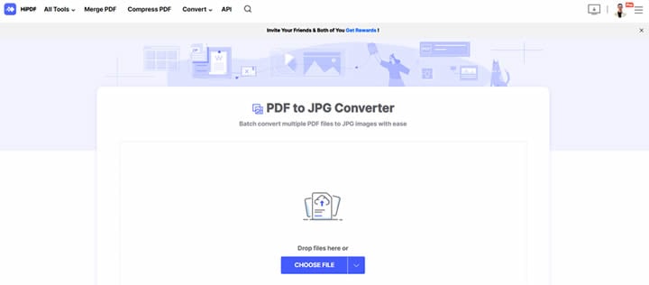 export pdf to jpg with hipdf