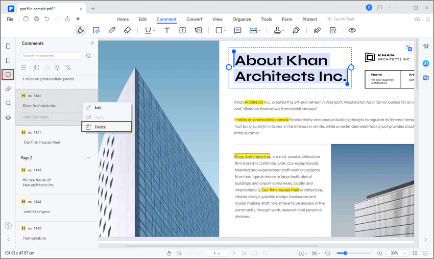delete all highlights in pdf